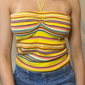 Vintage Ralph Lauren stripe halter y2k  tube top